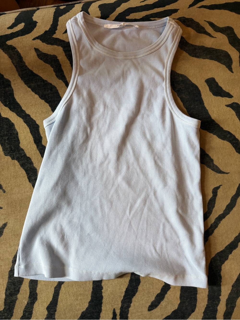 Tularosa Light Blue Ribbed Racerback Tank Top